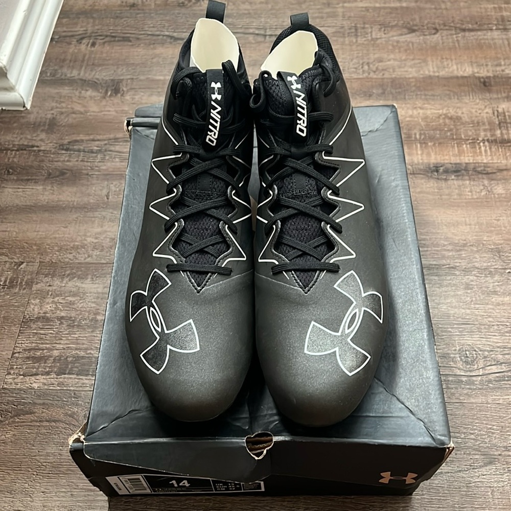 NIB Under Armour Nitro Mid Cleats-Size 14 Men’s